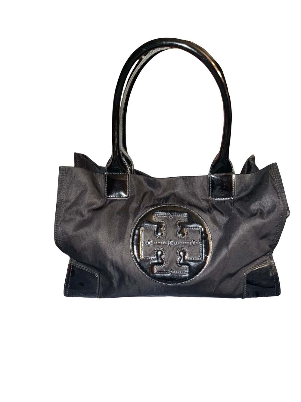 Tory Burch Ella Nylon and Patent Leather Tote Bag